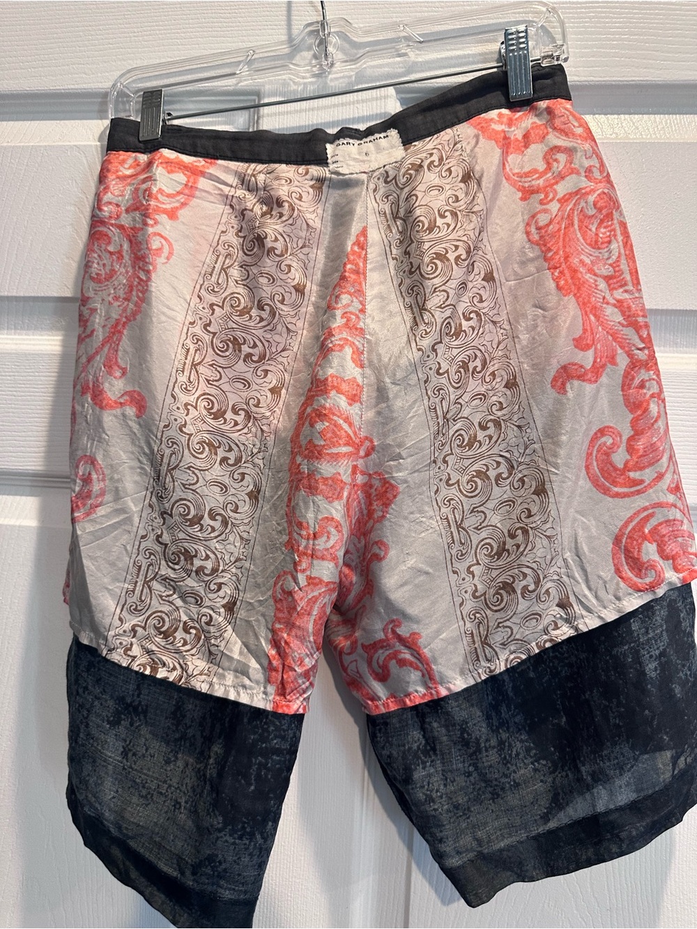 Black Washed Ramie Bermuda Shorts - Picture 5 of 7
